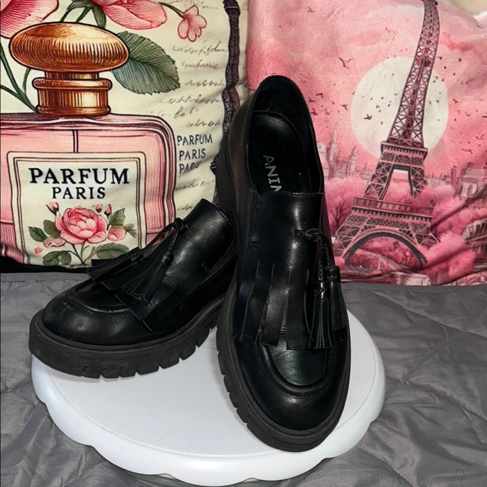 Black Leather Loafers